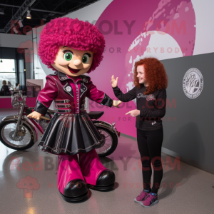 Magenta irsk danser maskot...