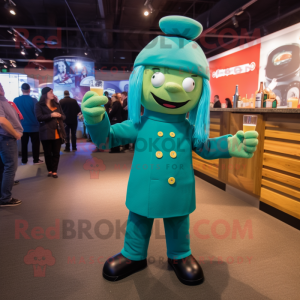 Teal Green Beer mascotte...