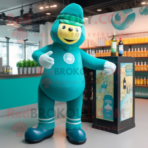 Teal Green Beer mascotte...