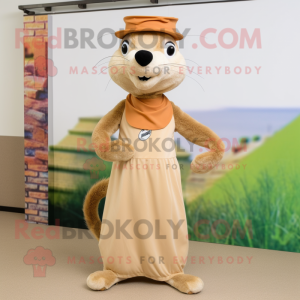 Beige Mongoose maskot...