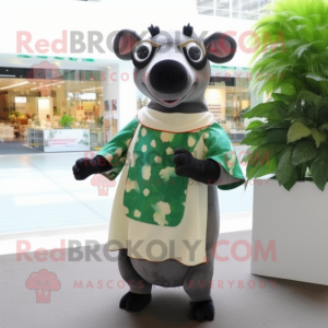 Olive Tapir maskot drakt...