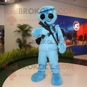 Sky Blue Sniper maskot...