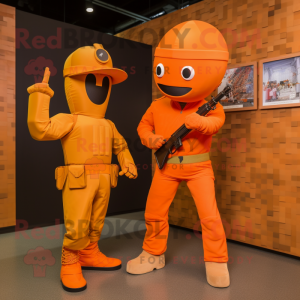 Orange Soldier maskot...