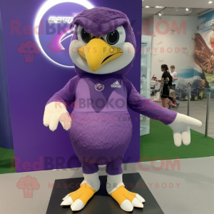 Purple Eagle maskot kostym...