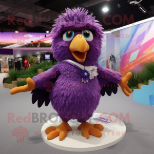 Purple Eagle maskot drakt...