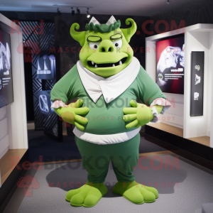 Green Ogre maskot kostume...