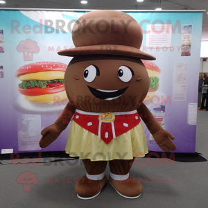 Brown Hamburger mascotte...