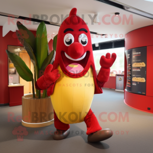 Rød Baa maskot kostume...