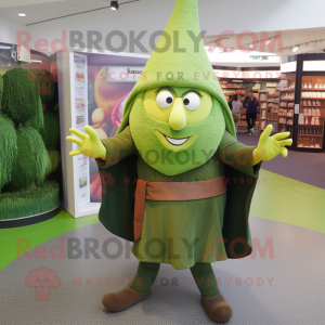 Olive Wizard maskot kostume...
