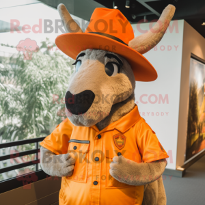 Orange Donkey mascotte...