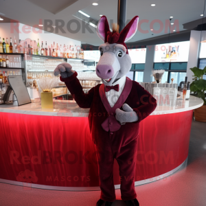 Maroon Donkey maskot...