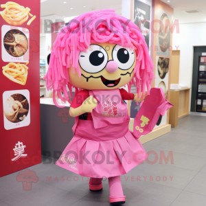 Roze Ramen mascotte kostuum...