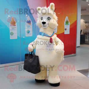 Postava maskota krémové...