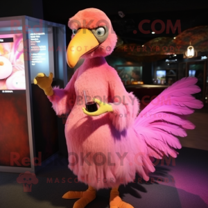Rosa Dodo Bird maskot drakt...