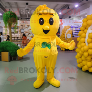 Yellow Grape maskot kostym...