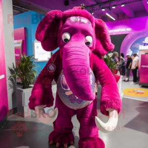 Magenta Mammoet mascotte...