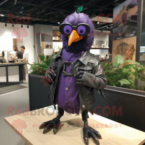 Purple Crow maskot kostym...