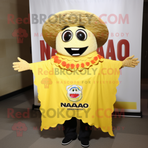 nan Nachos mascot costume character dressed with a Cover-up and Foot pads