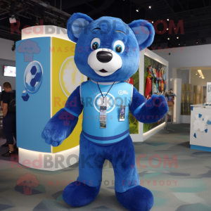 Blue Bear maskot drakt...