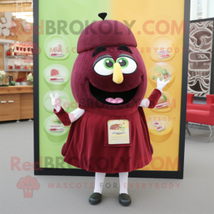 Maroon Falafel maskot drakt...