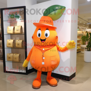 Orange pære maskot kostume...