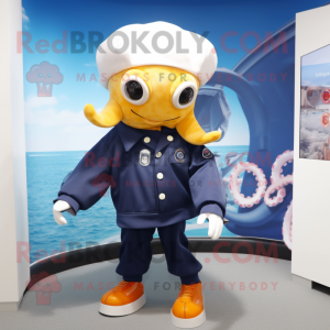 Navy Octopus maskot kostume...