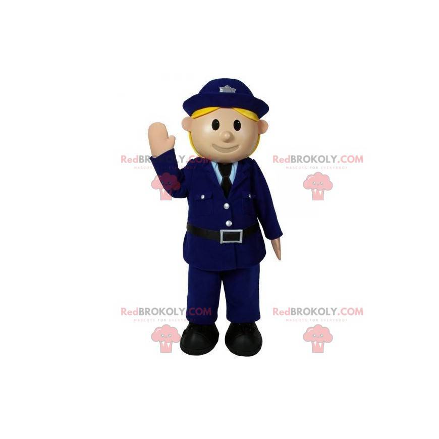 Poliskvinnas maskot i uniform. Polisdräkt - Redbrokoly.com