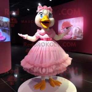Pink Moscovy Duck maskot...