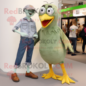 Olive Gull maskot kostym...