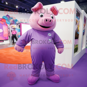 Postava maskota Purple Sow...
