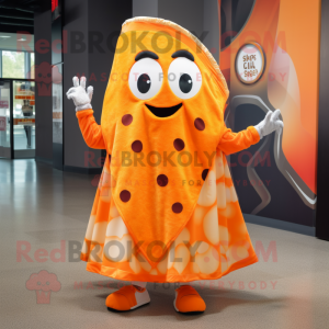 Orange Pizza Slice mascotte...