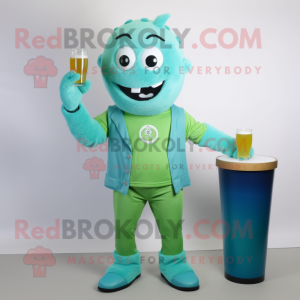 Cyan Green Beer maskot...