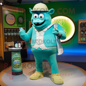 Cyan Green Beer mascotte...