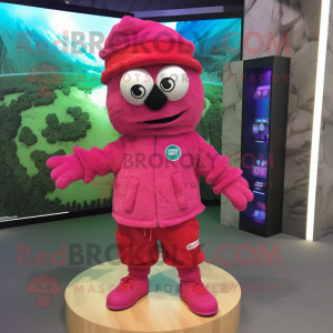 Magenta framboos mascotte...