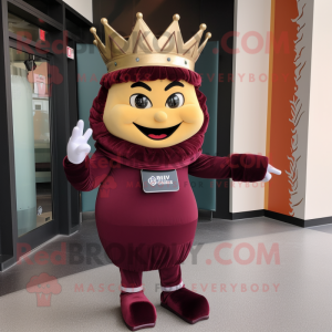 Maroon Queen maskot kostume...