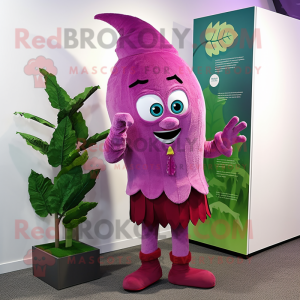 Magenta bønnestilk maskot...