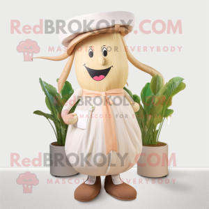 Tan Radish maskot drakt...