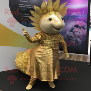 Gold Armadillo maskot...