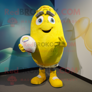 Gul citron maskot kostume...