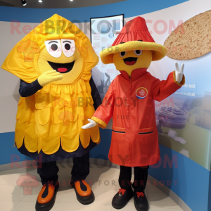 nan Paella mascot costume character dressed with a Windbreaker and Cummerbunds