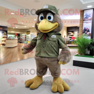 Olive Eagle maskot kostym...