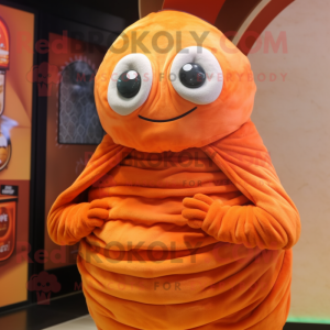 Orange Oyster maskot kostym...
