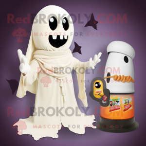 Cream Ghost maskot kostym...