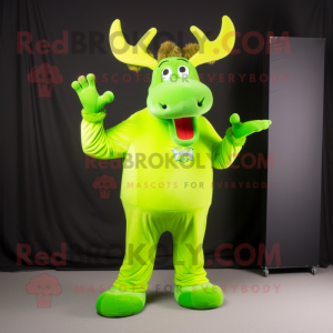 Lime Green Elk maskot...