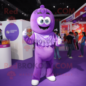 Purple Candy Box maskot...