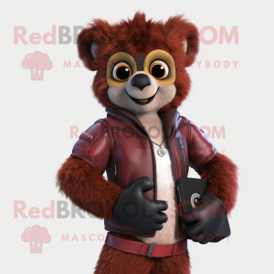 Maroon Lemur maskot drakt...