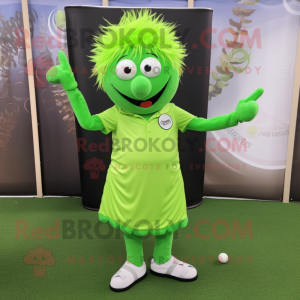 Limegrøn golfbold maskot...