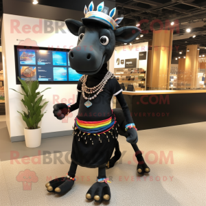 Schwarzer Okapi Maskottchen...