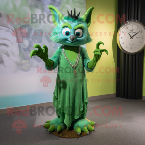 Grøn flagermus maskot...