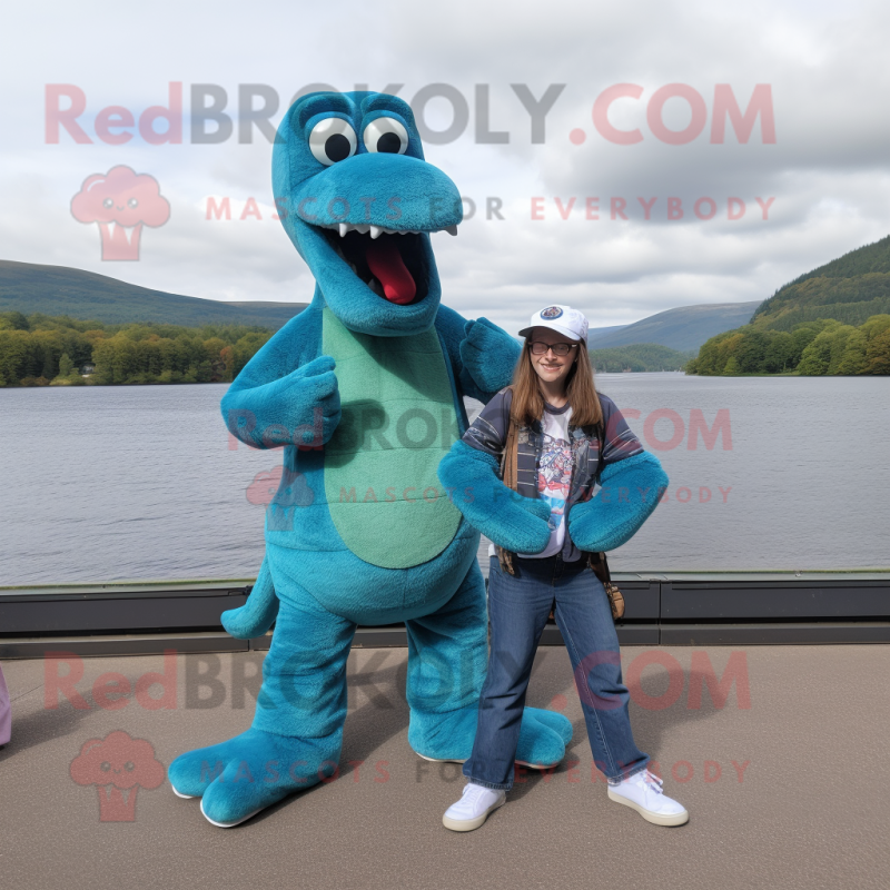 Loch Ness Monster mascot costume character dressed with a Boyfriend ...